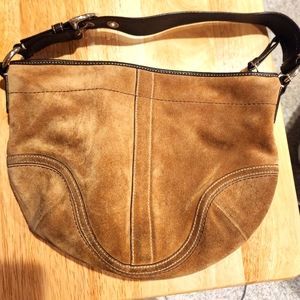Suede Vintage Coach purse